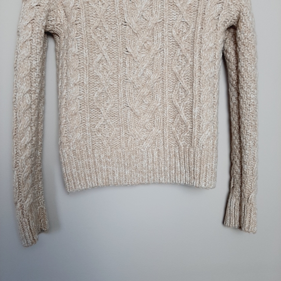BANANA REPUBLIC Fisherman Cable Turtleneck Sweater Sz XS - Picture 13 of 14